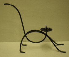 Vintage Metal Stylized Cat Candle Spike (Cab2)