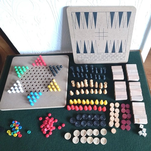 Multi game set wooden - ,