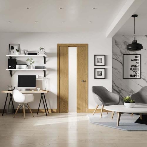 Oak pescara - glazed, door