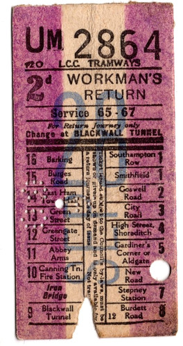 Tram ticket london county - tram,