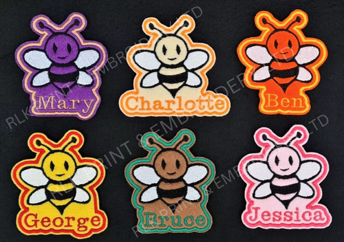 Custom bee embroidered name - custom,