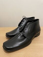 Men's M&S Marks & spencer autograph black leather smart ankle boots size UK 9