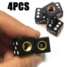 4x Black Dice Car Wheel Tire