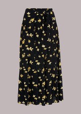 WHISTLES LADIES BLACK FLORAL