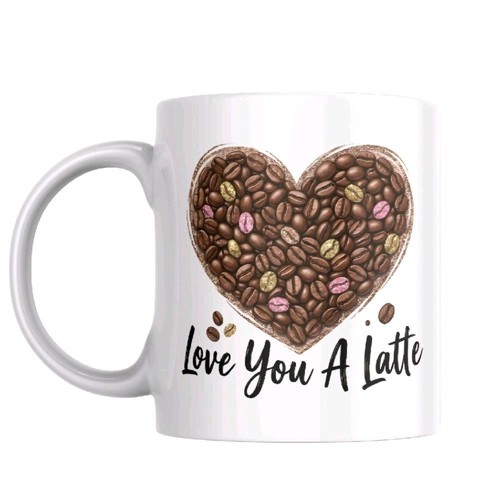 Latte coffee mug - , office