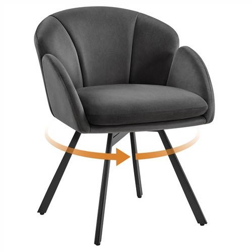 Velvet swivel tub chair - swivel, vanity