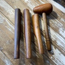 4 Vintage Wooden Lead Dressing