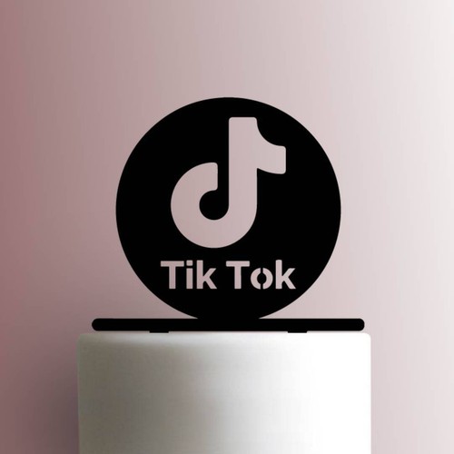 Tik tok logo acrylic cake - tik,
