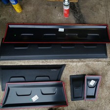 FITS FORD TRANSIT L2 SWB 07 13 BLACK ABS SIDE BODY MOULDINGS TRIMS PROTECTION