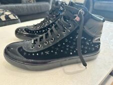 Jimmy Choo Argyle Velvet Trainers with Crystal Stars (Size 44) - Worn Twice