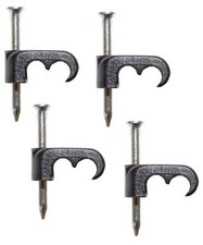 100x Black Cable Clips for