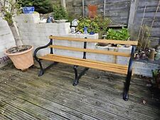 Garden Bench-Wicksteed Park Bench- Cast Ends-Restored-6ft- Oroku Slats 