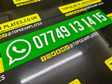 1x Whatsapp Mobile Phone Number Acrylic Premium Show Plate - Shops Garages Cars