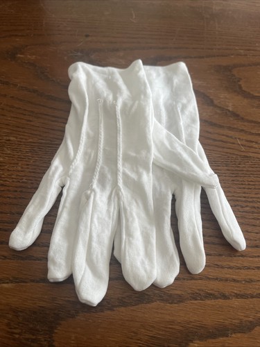 White cotton parade - cotton, gloves