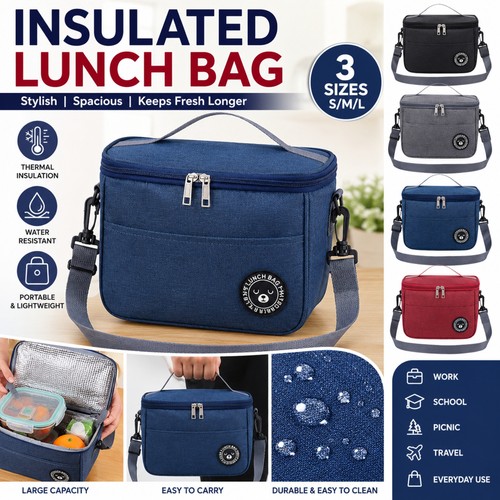 Large insulated lunch bag - lunch,