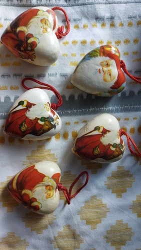 Vintage heart shaped santa - vintage,