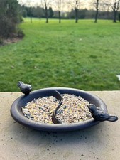 Cast Iron Twin Bowl Bird