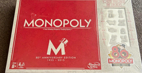 Hasbro gaming monopoly 80th - gaming,