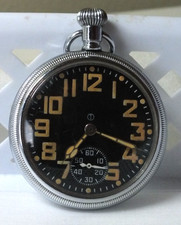 1944 WWII British Army Issue  /I Pocket Watch WALTHAM: Works on winding/ repair