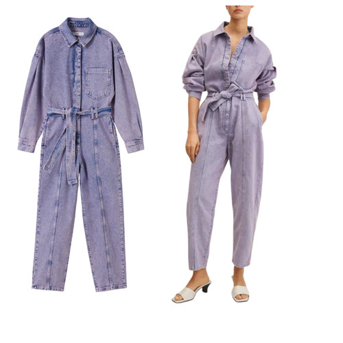 Mango denim jumpsuit - denim,