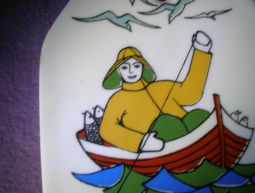 Scandinavian fishing folk art - scandinavian,