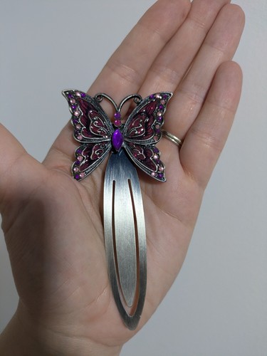 Enameled butterfly metal - enameled,
