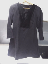 ZARA TRAFALUC black velvet panel BOHEMIAN TUNIC TOP TUNIC DRESS Size S Size 8
