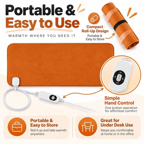 Electric heating pad brown - heating,