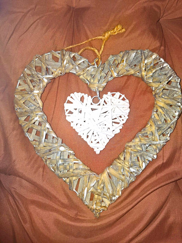 Wicker heart wall hanging - wall,