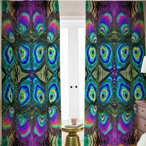 Peacock blackout curtains - peacock,