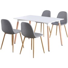 4 Seat White Dinner Table and