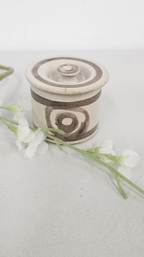 Vintage abaty pottery mustard - vintage,