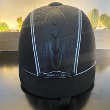 HARRY HALL LEGEND VENTED VELVET PEAKED HORSE RIDING HAT 55 6 3/4 BSI  KITEMARKED