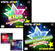 VocalStar Kids Party Movies Songs Karaoke Disc Pack CDG 160 Songs & 36 Free Song