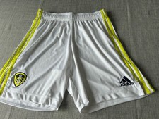 Leeds United 21/22 Home Shorts Adidas Medium 34” Waist
