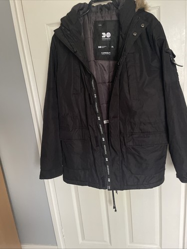 Men crosshatch black parka - crosshatch,