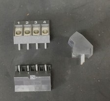 Screw Terminal Connector 4-pole 45 deg entry 5mm pcb WECO 974-series Pack of 10