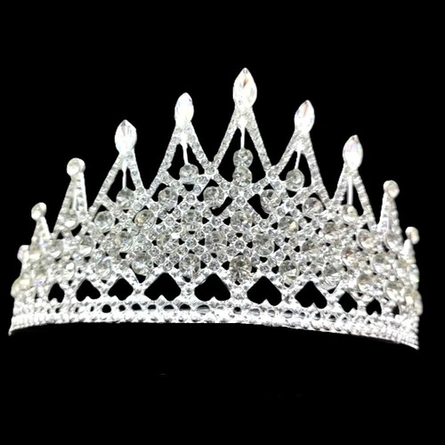 Silver tiara crown - tiara,