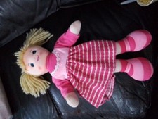 Girls Traditional Pink Rag Doll Soft Toy 50cm Soft Ragdoll Teddy Cuddly