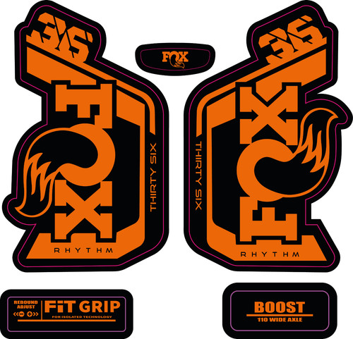 Fox rhythm forks decals - fox,