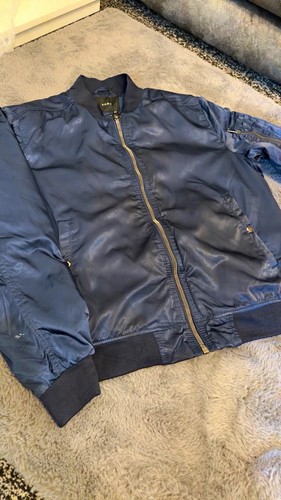 Zara men blue satin - men’s, bomber
