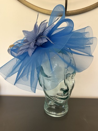 Cornflower blue fascinator new - cornflower,