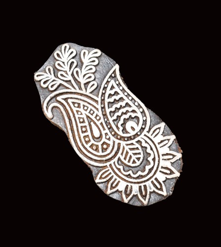 Indian wood printing block - printing,