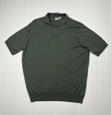 John Smedley Ribbed Knit Polo