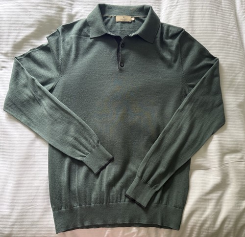Hackett merino polo jumper - a,