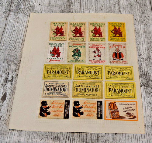 Superb vintage matchbox labels - matchbox,