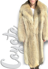 Vintage Coyote Fur Coat, Sz 10