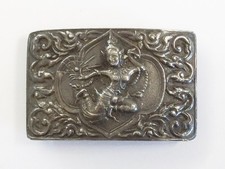 Vintage Siam Sterling Silver Belt Buckle Circa 1940 20.5g