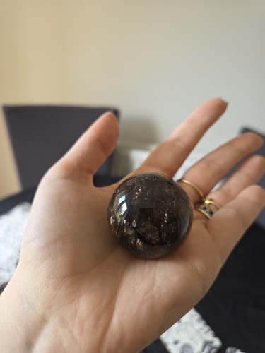 Smoky quartz crystal sphere - smoky,