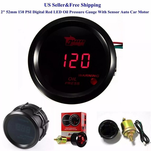 52mm 150 psi digital red - 52mm,